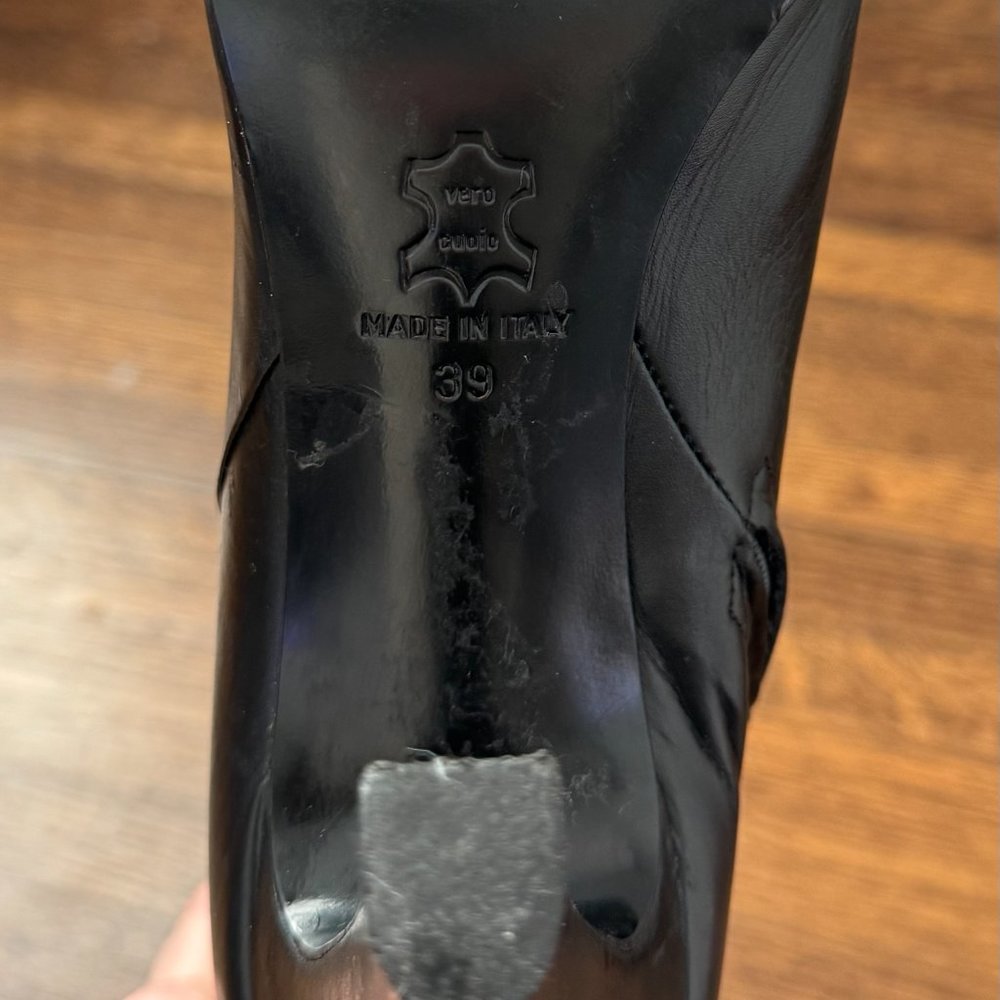 L.K. Bennett London  Black Leather Knee high Boots - Picture 8 of 8